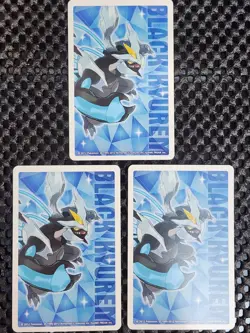 3 Pokemon Lapras, Stunfisk, Sawk Japanese Black Kyurem 2 Poker Playing Card 2012 - Image 2