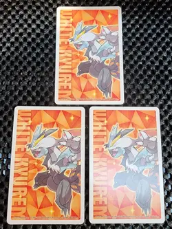 Lot Of 3 Snivy Line Pokemon Japanese White Kyurem 2 Poker Playing Card 2012 NM - Image 2