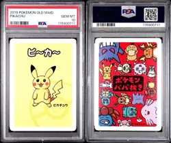PSA 10 GEM MINT Graded 2019 Pikachu Old Maid Babanuki Pokemon Card Ooyama Art - Image 3