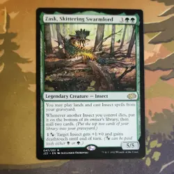 Zask, Skittering Swarmlord MTG magic Jumpstart 2022. Rare Legendary Insect NM - Image 1