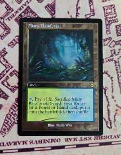 MTG Foil Etched Misty Rainforest Retro Frame Modern Horizons 2 MH2 NM - Image 1