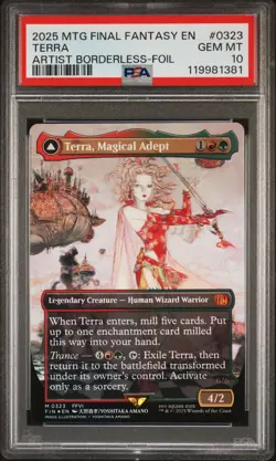 2025 MTG FINAL FANTASY #0323 ESPER TERRA/TERRA, MAGICAL ADEPT PSA 10 - Image 1