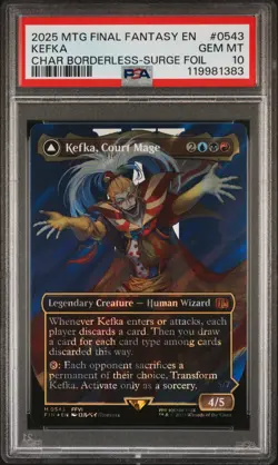 2025 MTG FINAL FANTASY #0543 KEFKA, COURT MAGE/KEFKA, RULER OF RUIN PSA 10 - Image 1