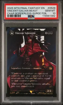 2025 MTG FINAL FANTASY #0528 GALIAN BEAST/VINCENT VALENTINE PSA 10 - Image 1