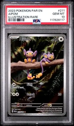 2023 Pokemon SV Paradox Rift - Aipom 211/182 - PSA 10 - Gem - Image 1