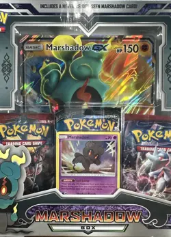 Pokemon TCG Marshadow GX Box Collection 3 Booster Packs & Promo Sealed New - Image 1