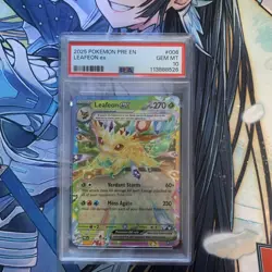 2025 POKEMON PRISMATIC EVOLUTIONS - LEAFEON EX 006/131 - PSA 10 - Image 1