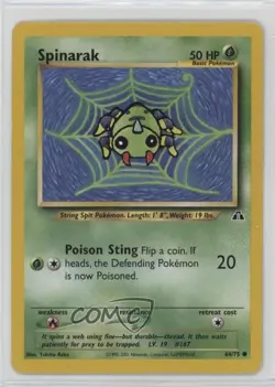 Spinarak Pokemon Neo Discovery #64 2001 15fy - Image 1