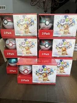Pokemon TCG Sams Club Prismatic ETB and Pokeball Bundle Sealed New - Image 1