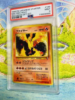 Moltres Pokemon 1998 Holo Red Green Quick Starter Gift Set Japanese 146 PSA 9 - Image 2