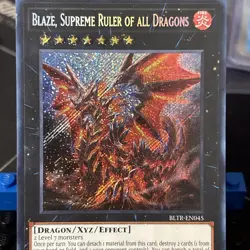 Yugioh - Blaze, Supreme Ruler of All Dragons BLTR-EN045 1st Secret Rare NM - Image 4