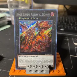 Yugioh - Blaze, Supreme Ruler of All Dragons BLTR-EN045 1st Secret Rare NM - Image 1