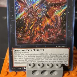 Yugioh - Blaze, Supreme Ruler of All Dragons BLTR-EN045 1st Secret Rare NM - Image 3