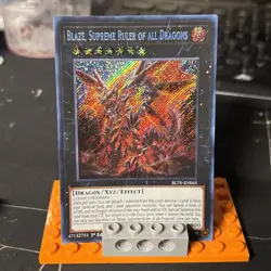 Yugioh - Blaze, Supreme Ruler of All Dragons BLTR-EN045 1st Secret Rare NM - Image 4
