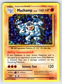 Machamp 59/108 2016 XY Evolutions Pokemon Card TCG Nintendo Holo Rare - Nm/Vlp - Image 1