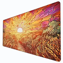 MTG Magic The Gathering Stained Glass Sunrise XXL Card Gaming Mat Playmat - Image 1