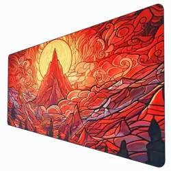 MTG Magic The Gathering Stained Glass Mountain XXL Card Gaming Mat Playmat - Image 2