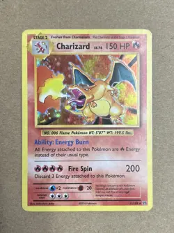 2016 Pokemon Evolutions Charizard Holo Card 11/108 - Image 1