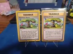 2x1999 Pokemon Card Neo Genesis Pokemon March Trainer Japanese/ English NM - Image 1