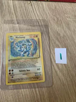 Pokemon Card TCG - Machamp 8/102 Base Set - Holo Rare Vintage WOTC - Image 1