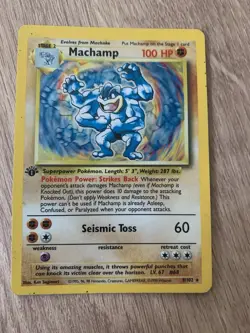Pokemon Card TCG - Machamp 8/102 Base Set - Holo Rare Vintage WOTC - Image 2