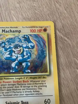 Pokemon Card TCG - Machamp 8/102 Base Set - Holo Rare Vintage WOTC - Image 4