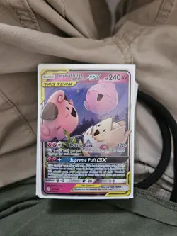 Togepi & Cleffa & Igglybuff GX 143/236 Tag Team Cosmic Eclipse Pokemon Card - Image 1