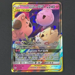 Togepi & Cleffa & Igglybuff GX 143/236 Tag Team Cosmic Eclipse Pokemon Card - Image 1