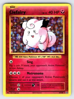 Clefairy 63/108 2016 XY Evolutions Pokemon Card TCG Nintendo Holo Rare - Nm/Vlp - Image 1