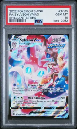 PSA 10 Sylveon VMAX TG15/TG30 Brilliant Stars FA Pokemon Card Trainer Gallery - Image 1