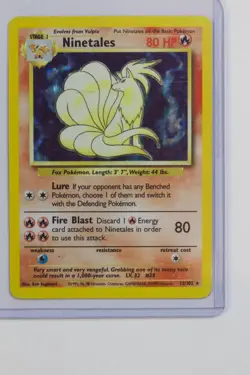 Ninetales - 12/102 - Pokemon Base Set Unlimited Holo Rare Card WOTC LP - Image 3