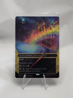 MTG Cascading Cataracts Edge of Eternities Rare Foil 0095 - Indestructible Land - Image 1