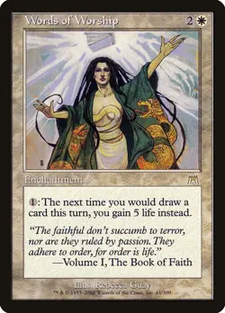 MTG - Words of Worship - Onslaught - X1 - (NM) - - Image 1