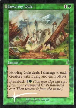 Howling Gale 2001 Odyssey SHIFTED FOIL MISPRINT Green Unc Instant MTG SP - NM A2 - Image 1
