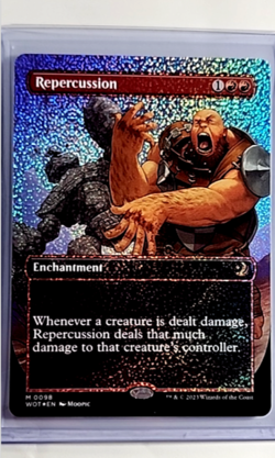2023 MTG WOE WOT Enchanting Tales Anime Borderless Confetti Foil 98 Repercussion - Image 1