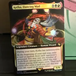 MTG Final Fantasy Kefka Dancing Mad Extended Art Borderless FOIL Magic Card - Image 1