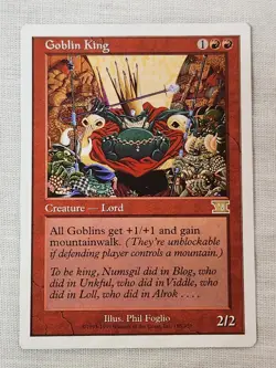 NM Goblin King Classic Sixth Edition Mtg Magic the Gathering - Image 1