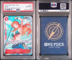 One Piece Nami R Parallel PSA10 Romance Dawn Rare Card - Image 1