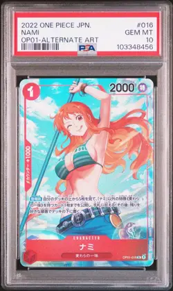 One Piece Nami R Parallel PSA10 Romance Dawn Rare Card - Image 3