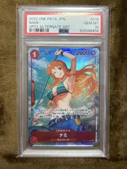 One Piece Nami R Parallel PSA10 Romance Dawn Rare Card - Image 4