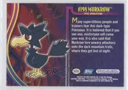 Murkrow Topps Pokemon TV Animation Edition Johto Series 1 #198 2001 0b2 - Image 2