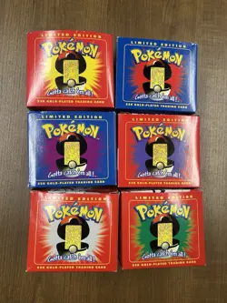 Burger King 23K Gold Plated Pokemon Cards - Complete Set - Most Sealed & New! - Image 2