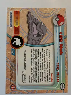 2000 Topps Pokemon TV #89 Muk Silver Foil FREE COMBINED SHIP - Image 2