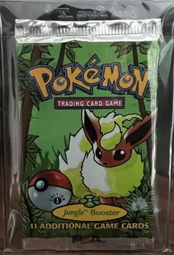 Pokemon TCG Jungle Booster Pack 1st Edition Flareon Art, Sealed, Unweighed - Image 1