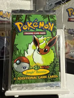 Pokemon TCG Jungle Booster Pack 1st Edition Flareon Art, Sealed, Unweighed - Image 1