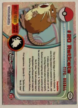 JIGGLYPUFF RATICATE GROWLITHE WEEPINBELL & RAPIDASH Topps Chrome Pokemon Cards - Image 3
