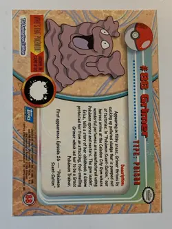2000 Topps Pokemon TV #88 Grimer Silver Foil (B) FREE COMBINED SHIP - Image 2