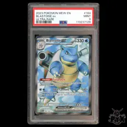 Blastoise ex #184/165 PSA 9 MEW 151 Pokemon 2023 - Image 1