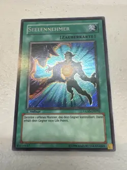 YUGIOH SOUL TAKER GLAS-FR092 1ST SECRET RARE GERMAN GLAS-EN092 NM - Image 1