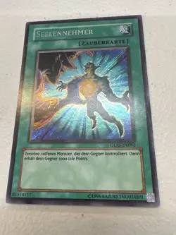 Soul Taker GLAS-EN092 YuGiOh Secret Rare Gladiator's Assault Card NM GERMAN - Image 1